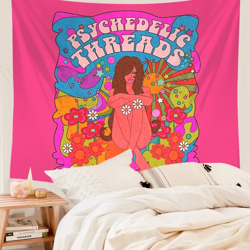Tapiz De Pared Vintage Para Colgar En Los 80, Decoración Colorida Para Dormitorio De Niñas, Tapiz Psicodélico Hippie, INS Trippy
Tapiz De Pared Vintage Para Colgar En Los 80, Decoración Colorida Para Dormitorio De Niñas, Tapiz Psicodélico Hippie, INS Trippy