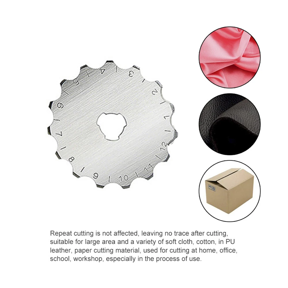 45 mm Rotary Blades Paper Cutter Knitting Circular Cutting Patchwork Leather Crafts Rotary Cutter Replacement Blades New
45 mm Rotary Blades Paper Cutter Knitting Circular Cutting Patchwork Leather Crafts Rotary Cutter Replacement Blades New