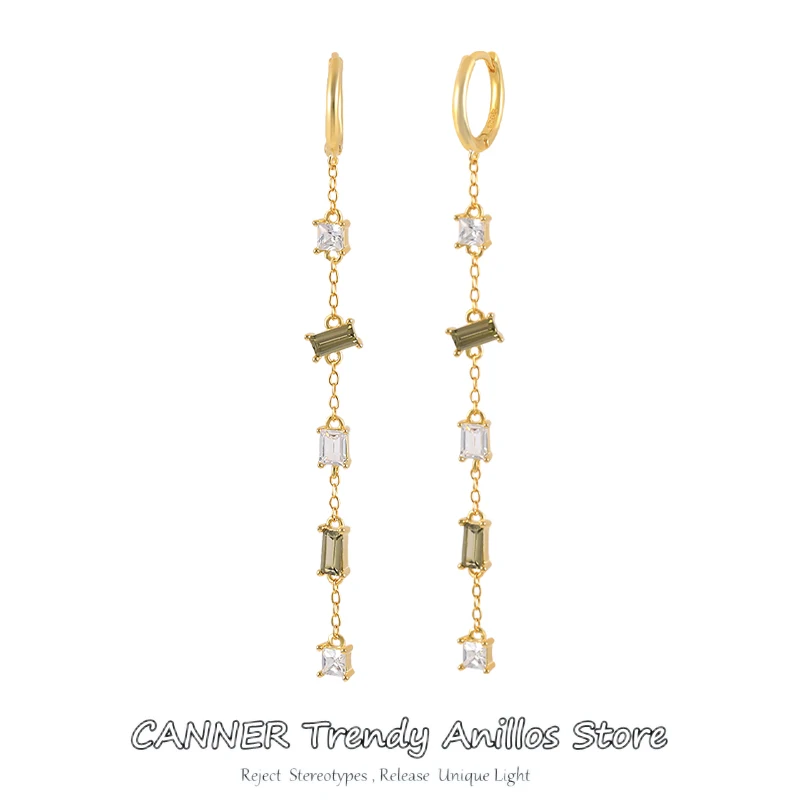 CANNER 925 Silver Stacked Long Crystal Tassel Dangle Earrings for Women Charms Wedding Drop Earrings Fashion Fine Jewelry Gifts
CANNER 925 Silver Stacked Long Crystal Tassel Dangle Earrings for Women Charms Wedding Drop Earrings Fashion Fine Jewelry Gifts