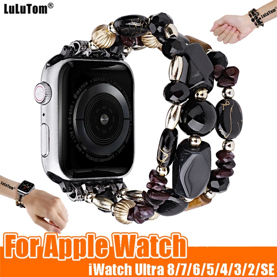 Oriental Agate Jewelry Strap For Apple IWatch Series 8 7 6 SE 5 4 3 Ultra Watch Band 49mm 38/40/41mm 44/45mm 42mm Bracelet Gifts
Oriental Agate Jewelry Strap For Apple IWatch Series 8 7 6 SE 5 4 3 Ultra Watch Band 49mm 38/40/41mm 44/45mm 42mm Bracelet Gifts