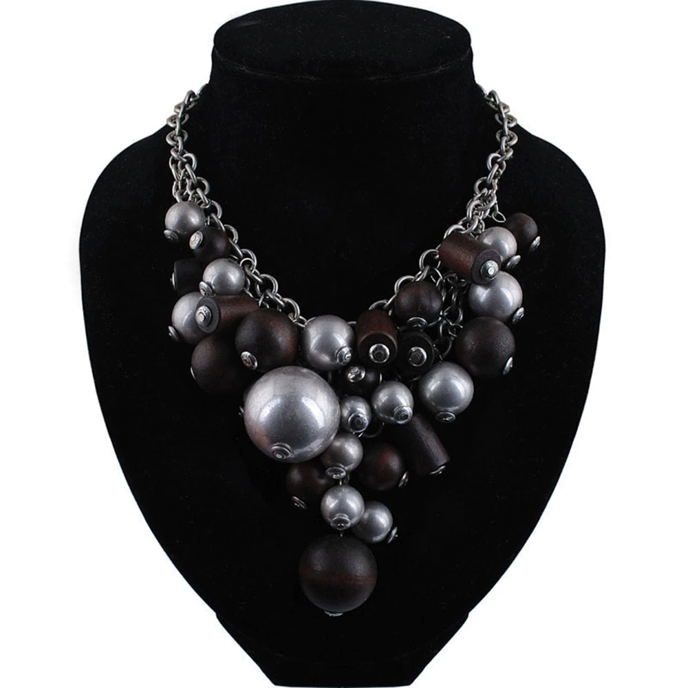 Charm European and American Fashion Accessories Exaggerated Jewelry Retro Style Wood CCB Grape Bead Necklace Female Ornaments
Charm European and American Fashion Accessories Exaggerated Jewelry Retro Style Wood CCB Grape Bead Necklace Female Ornaments