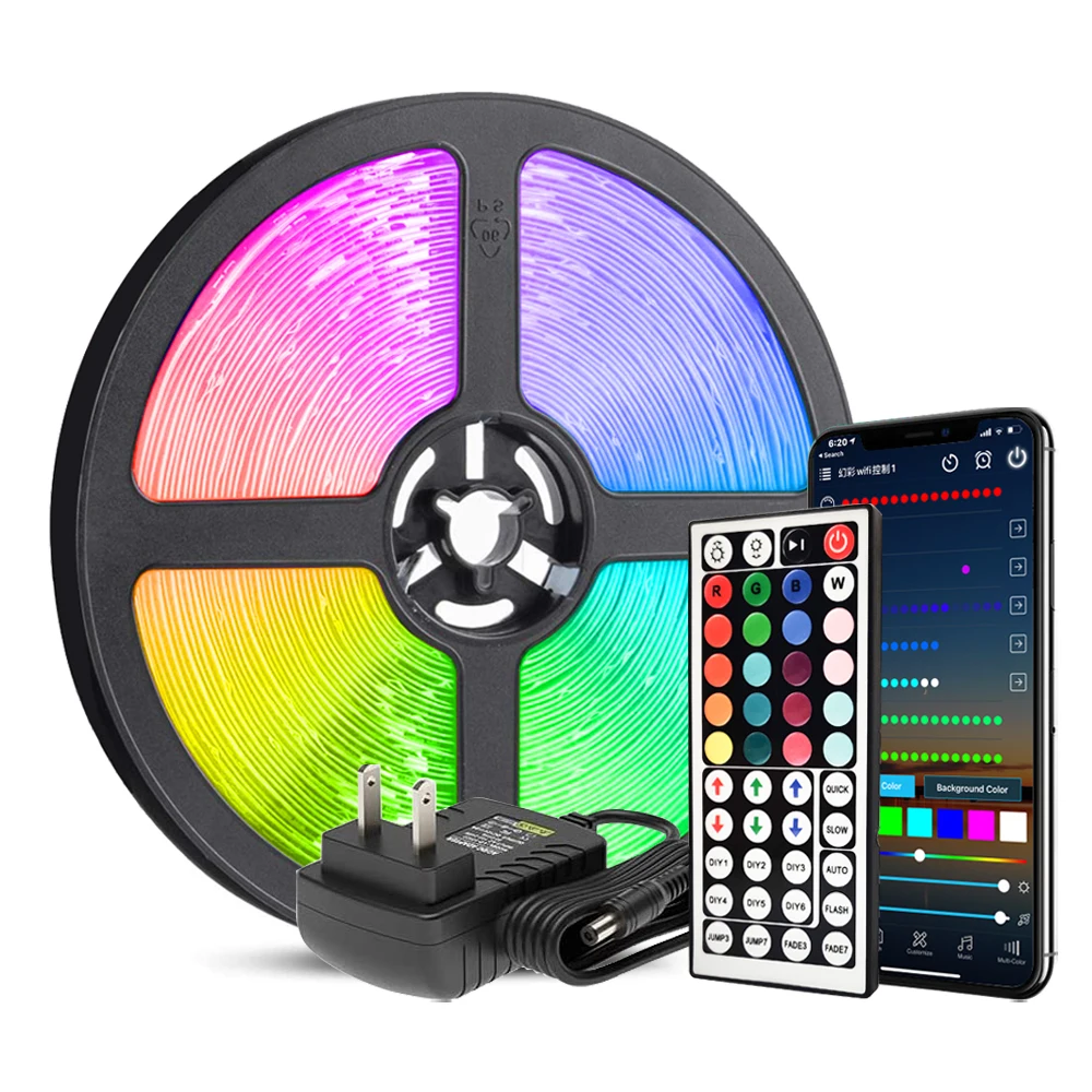 Светодиодная лента RGB 5050/2835, водонепроницаемая, с поддержкой Bluetooth и Wi-Fi, 20/10 м
Светодиодная лента RGB 5050/2835, водонепроницаемая, с поддержкой Bluetooth и Wi-Fi, 20/10 м