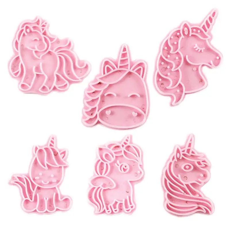 6pcs Set Cartoon Horse Cookie Cutters 3D Pressable Biscuit Mold Stamp Mould Kitchen Baking Pastry Bakeware Tool For Fondant
6pcs Set Cartoon Horse Cookie Cutters 3D Pressable Biscuit Mold Stamp Mould Kitchen Baking Pastry Bakeware Tool For Fondant