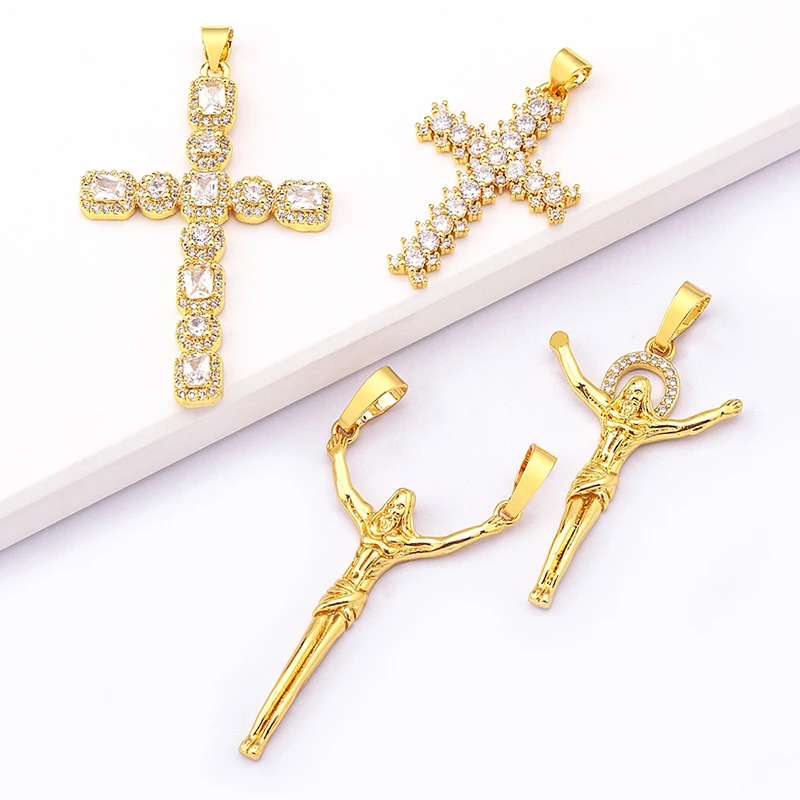 Handmade Jesus Pendants Wholesale DIY Religious Jewelry Copper Micro Pave Zircon Christian Cross Charms Necklace Supplies
Handmade Jesus Pendants Wholesale DIY Religious Jewelry Copper Micro Pave Zircon Christian Cross Charms Necklace Supplies