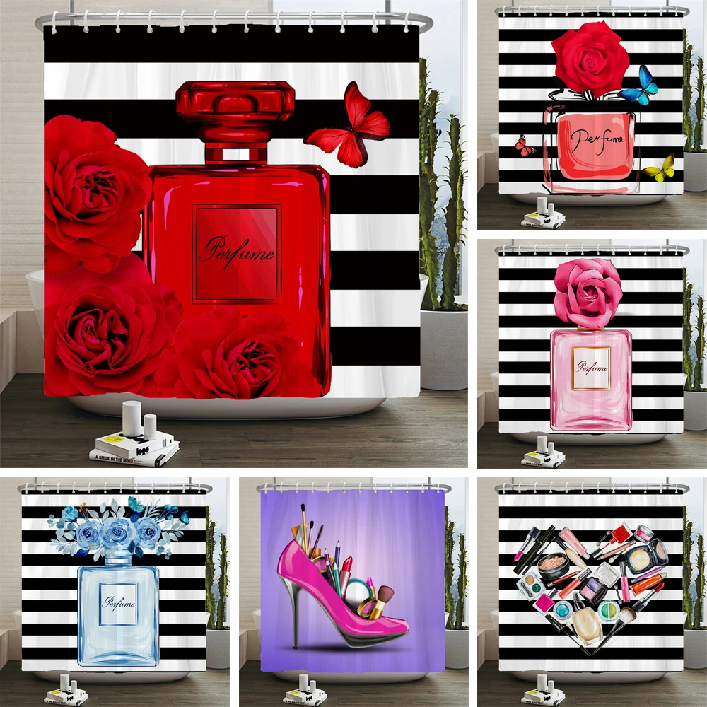 Perfume Rose Flowers Valentine's Day Shower Curtain Romantic Shower Curtains Waterproof Washable Bathroom Curtain Room Decor
Perfume Rose Flowers Valentine's Day Shower Curtain Romantic Shower Curtains Waterproof Washable Bathroom Curtain Room Decor