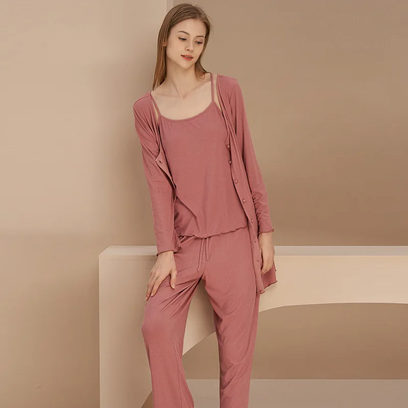 Condole Belt Long Sleeve Pajamas Women Cotton Pants Three Suits Household Ropa Mujer Verano 2022 Womens Summer Suits Pajamas Set
Condole Belt Long Sleeve Pajamas Women Cotton Pants Three Suits Household Ropa Mujer Verano 2022 Womens Summer Suits Pajamas Set