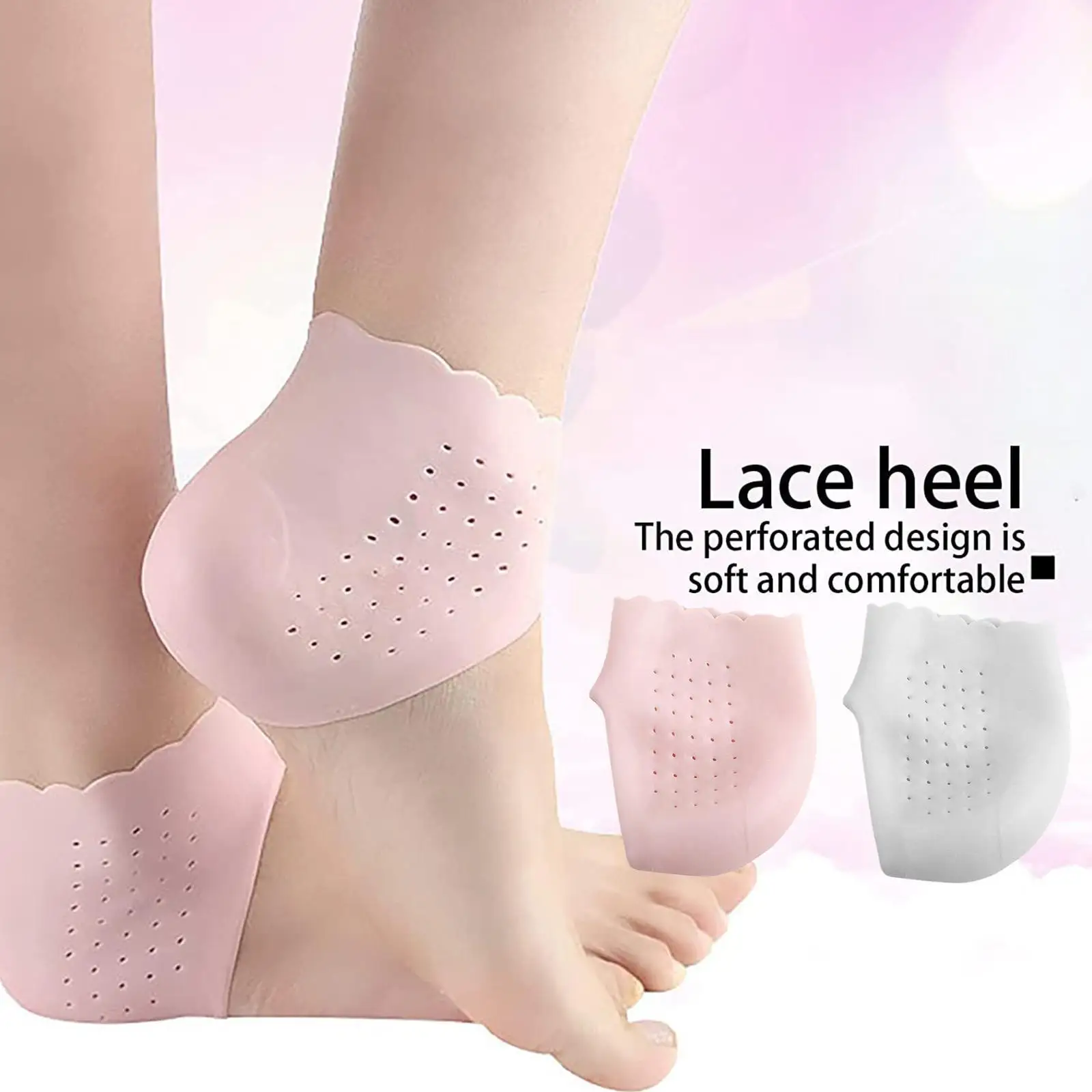 

Силиконовые носки для ухода за ногами, Увлажняющие гелевые носки для пяток с тонким эффектом от боли, восстанавливают треснувшую кожу, защи...