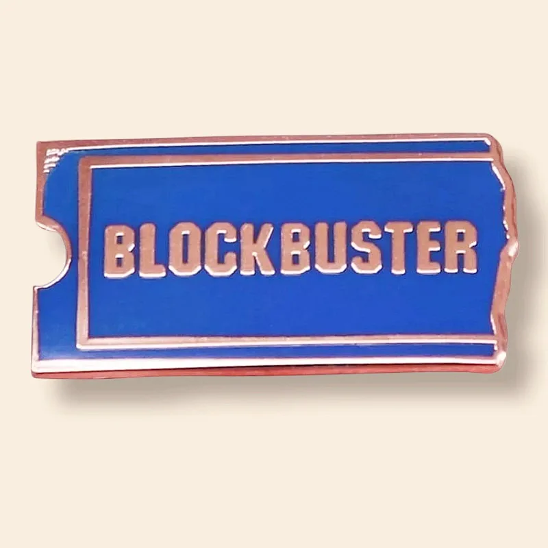 

Blockbuster Cinema Ticket Enamel Pin Brooch Metal Badges Lapel Pins Brooches for Backpacks Luxury Designer Jewelry Accessories