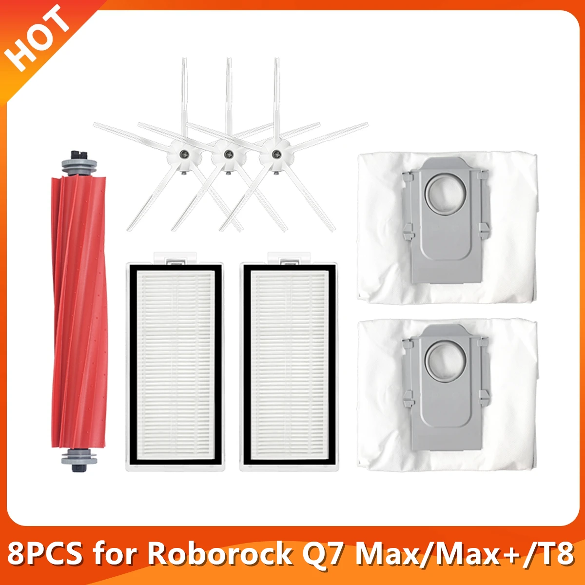 Запчасти для робота-пылесоса Xiaomi Roborock Q7 Max / Q7 Max +/T8, основная боковая щетка, Hepa фильтр, очиститель, запасные части, аксессуары
Запчасти для робота-пылесоса Xiaomi Roborock Q7 Max / Q7 Max +/T8, основная боковая щетка, Hepa фильтр, очиститель, запасные части, аксессуары