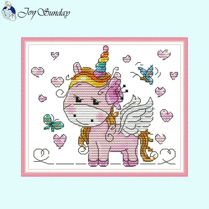 Unicorn Cross Stitch Set Aida 14CT 16CT Counted Canvas Printed Fabric Needlework Cartoon Pattern DIY Children's Hand Embroidery
Unicorn Cross Stitch Set Aida 14CT 16CT Counted Canvas Printed Fabric Needlework Cartoon Pattern DIY Children's Hand Embroidery