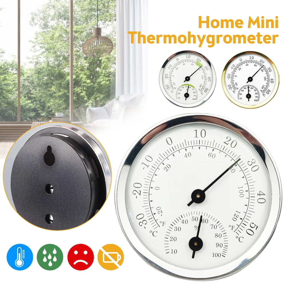 Pointer Type Thermometer Hygrometer Mini Humidity Meter Gauge for Household Portable Hygrometer Wall Mounted Weather Station
Pointer Type Thermometer Hygrometer Mini Humidity Meter Gauge for Household Portable Hygrometer Wall Mounted Weather Station