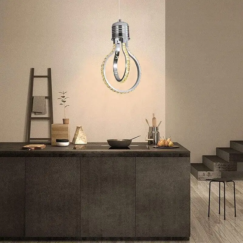 Crystal Pendant Light LED Lamp Creative Bulb Shape Chandelier For Living Room Kitchen Dining Room Restaurant Hotel Corridor
Crystal Pendant Light LED Lamp Creative Bulb Shape Chandelier For Living Room Kitchen Dining Room Restaurant Hotel Corridor