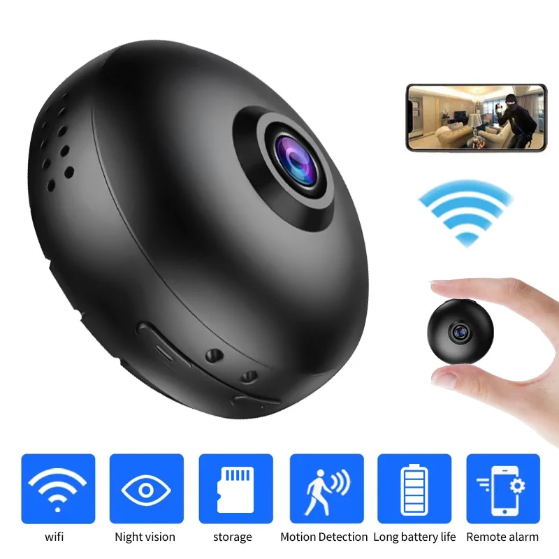Wi-Fi мини-камера 1080P широкоугольная 170 ° IP-камера Безопасность умного дома ИК Ночная Магнитная беспроводная видеокамера камера видеонаблюден...
Wi-Fi мини-камера 1080P широкоугольная 170 ° IP-камера Безопасность умного дома ИК Ночная Магнитная беспроводная видеокамера камера видеонаблюден...