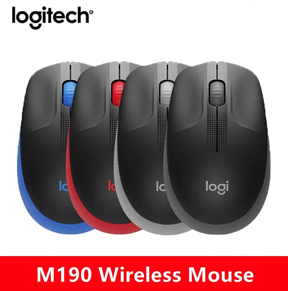 

Мышь Logitech M190 Беспроводная игровая, 2,4 ГГц, 1000DPI