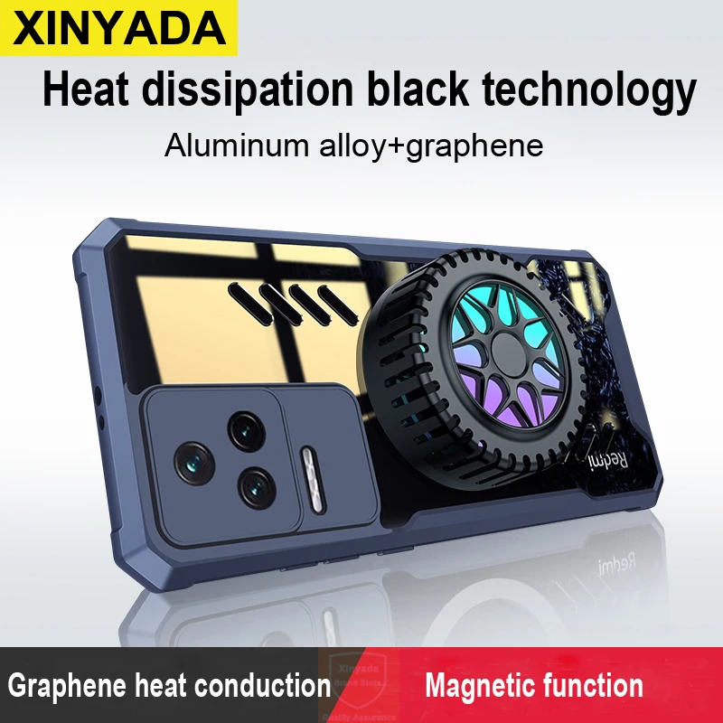 Чехол для Xiaomi POCO F4 GT Redmi K50 Pro, радиатор, охлаждающий чехол для Redmi K50 Ultra, игровой чехол, Графеновый рассеиватель тепла, бампер 
Чехол для Xiaomi POCO F4 GT Redmi K50 Pro, радиатор, охлаждающий чехол для Redmi K50 Ultra, игровой чехол, Графеновый рассеиватель тепла, бампер