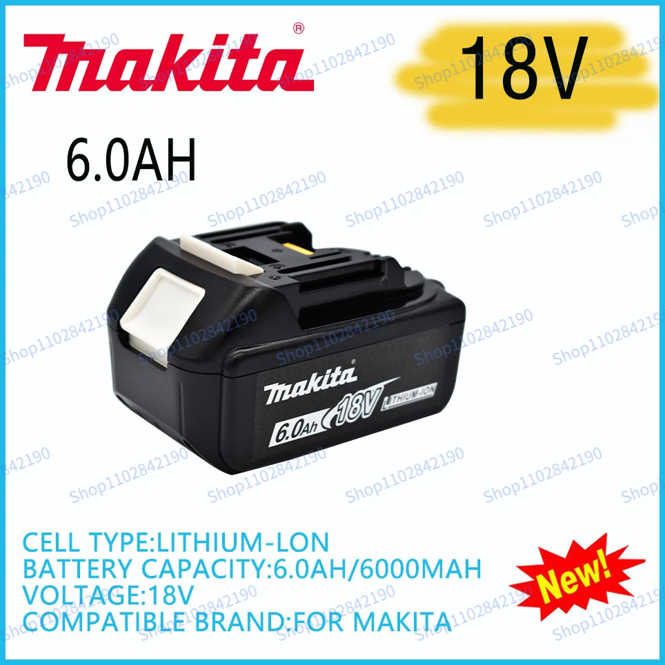 Makita 100% original 18V Makita 6000mAh lithium-ion rechargeable power tool 18V replacement battery BL1860 BL1830 BL1850 BL1860B
Makita 100% original 18V Makita 6000mAh lithium-ion rechargeable power tool 18V replacement battery BL1860 BL1830 BL1850 BL1860B