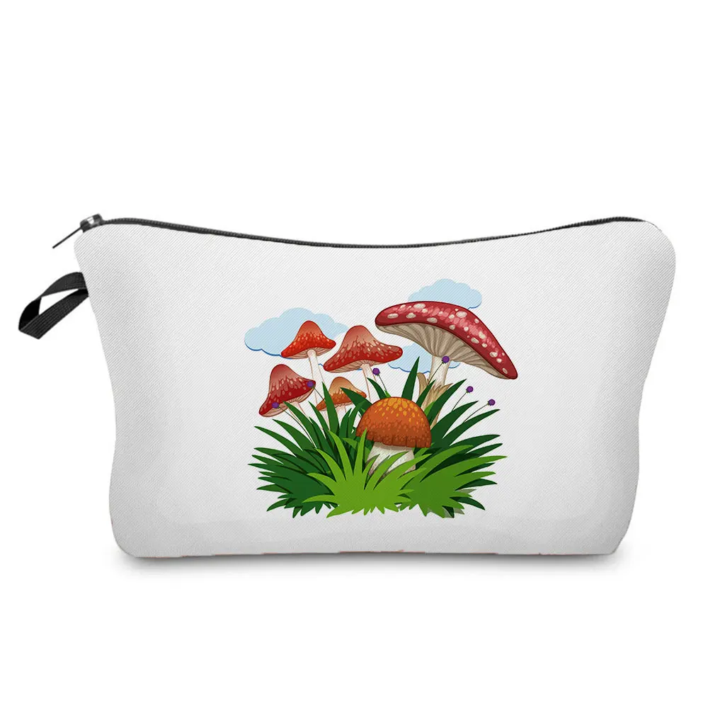 Refreshing Mushroom Print Cosmetic Bags Heat Transfer Plant Pattern Makeup Bag High Quality Portable Organizer Women Pencil Case
Refreshing Mushroom Print Cosmetic Bags Heat Transfer Plant Pattern Makeup Bag High Quality Portable Organizer Women Pencil Case