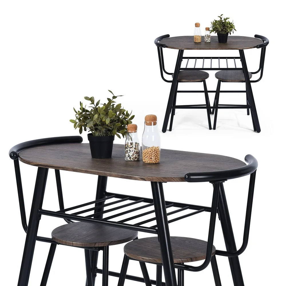 Furniture 3 - Piece Breakfast Nook Dining Set A Wine Rack Under The Desktop For Two Uses 35.4(L)*19.7(W)*29.5(H)
Furniture 3 - Piece Breakfast Nook Dining Set A Wine Rack Under The Desktop For Two Uses 35.4(L)*19.7(W)*29.5(H)