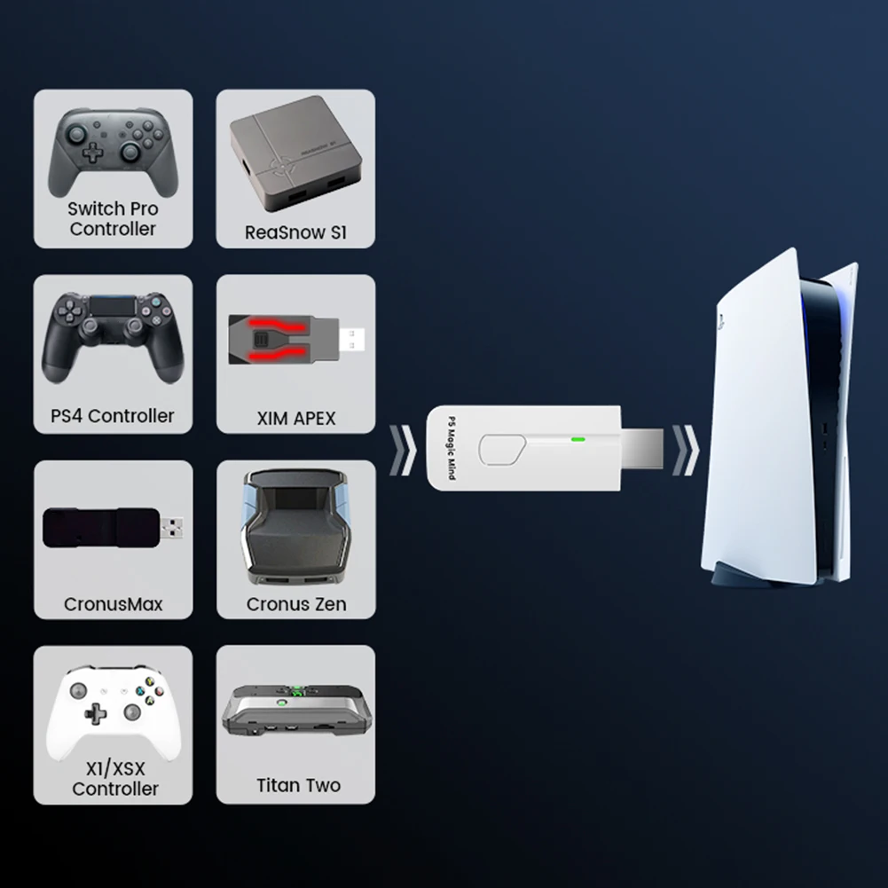 Portable For PS5 All Games Controller Keyboard Mouse Converter Bluetooth-compatible Adapter for PS4/Nintend Switch/Xbox
Portable For PS5 All Games Controller Keyboard Mouse Converter Bluetooth-compatible Adapter for PS4/Nintend Switch/Xbox