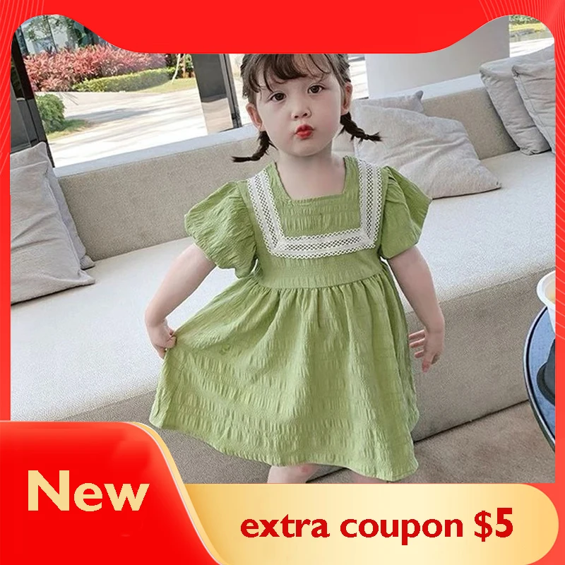 Summer Girls Fashion Puff Sleeve Dress Children Casual Clothes 1-6 Years Toddler Kids Vesrido For Girl Birthday Princess Dresses
Summer Girls Fashion Puff Sleeve Dress Children Casual Clothes 1-6 Years Toddler Kids Vesrido For Girl Birthday Princess Dresses
