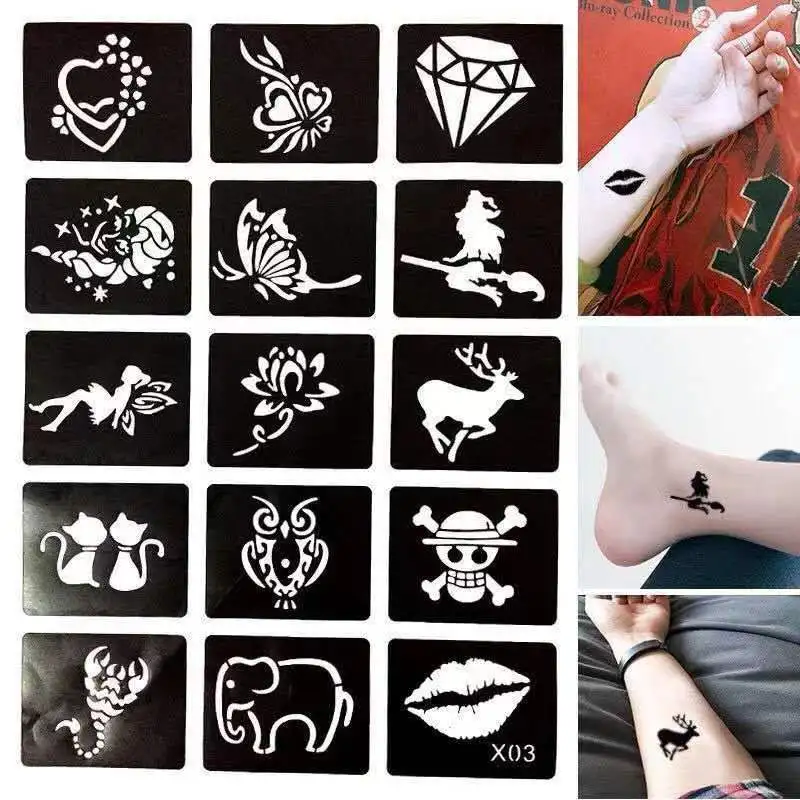 Stickers Airbrush Glitter Tattoo Stencil Women Kids Drawing Template Small Flower Butterfly Henna Tattoo Stencils Reusable
Stickers Airbrush Glitter Tattoo Stencil Women Kids Drawing Template Small Flower Butterfly Henna Tattoo Stencils Reusable