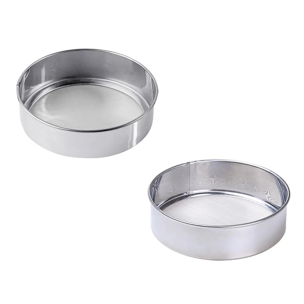 2 Pcs Round Flour Sieve Cupcakes Pastry Mesh Screen Cakey Stainless Steel Pie Making Sieve
2 Pcs Round Flour Sieve Cupcakes Pastry Mesh Screen Cakey Stainless Steel Pie Making Sieve