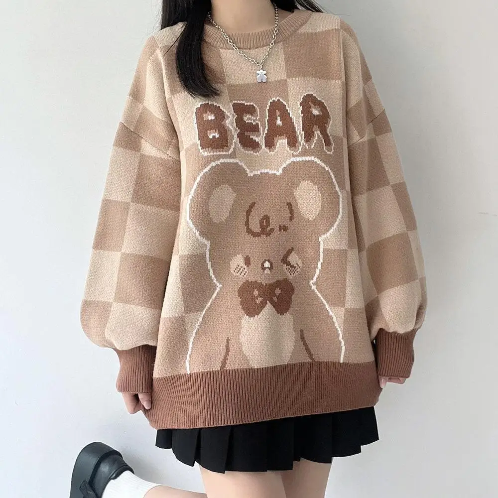 Winter New Bear Round Neck Loose Retro Cute Sweater Female Student Korean Style Sweater Coat Sueter Mujer Pullover Fashion
Winter New Bear Round Neck Loose Retro Cute Sweater Female Student Korean Style Sweater Coat Sueter Mujer Pullover Fashion
