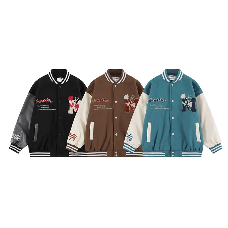 Varsity Baseball Bomber Jacket Men Embroidery Rose Floral Letter Patchwork Jacket 2022 Harajuku Hip Hop Casual Coats Streetwear
Varsity Baseball Bomber Jacket Men Embroidery Rose Floral Letter Patchwork Jacket 2022 Harajuku Hip Hop Casual Coats Streetwear