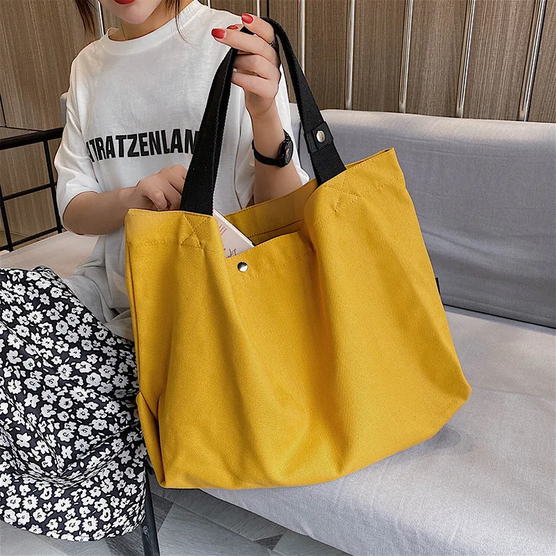 Canvas Shopper Female Women's Bag Casual Tote Designer Handbag Female Large Capacity Simple Solid Travel Shoulder Bags For Women
Canvas Shopper Female Women's Bag Casual Tote Designer Handbag Female Large Capacity Simple Solid Travel Shoulder Bags For Women