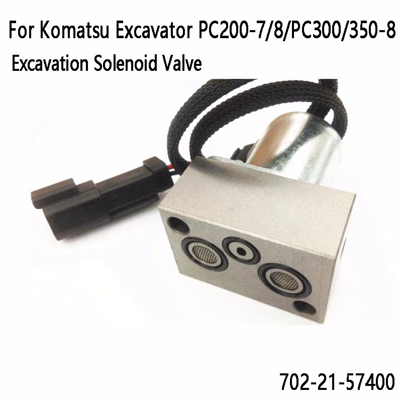 Excavation Solenoid Valve PC200-7 Hydraulic Pump Solenoid Valve 702-21-57400 For Komatsu Excavator PC200-7/8/PC300/350-8 
Excavation Solenoid Valve PC200-7 Hydraulic Pump Solenoid Valve 702-21-57400 For Komatsu Excavator PC200-7/8/PC300/350-8