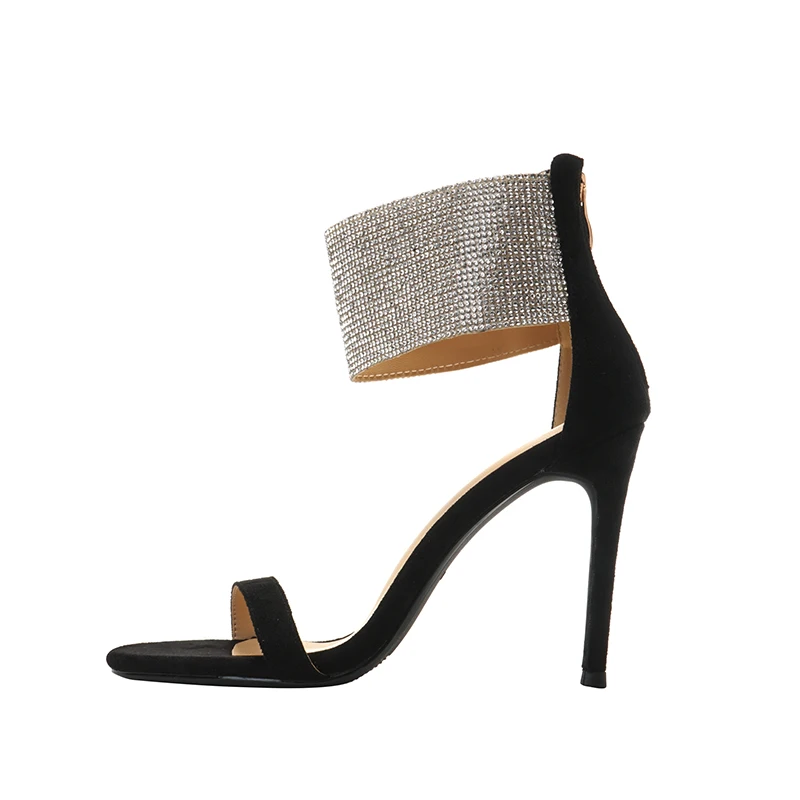 Женские туфли на высоком каблуке, черные Босоножки с открытым носком, на молнии, универсальные, лето 2022 
Женские туфли на высоком каблуке, черные Босоножки с открытым носком, на молнии, универсальные, лето 2022