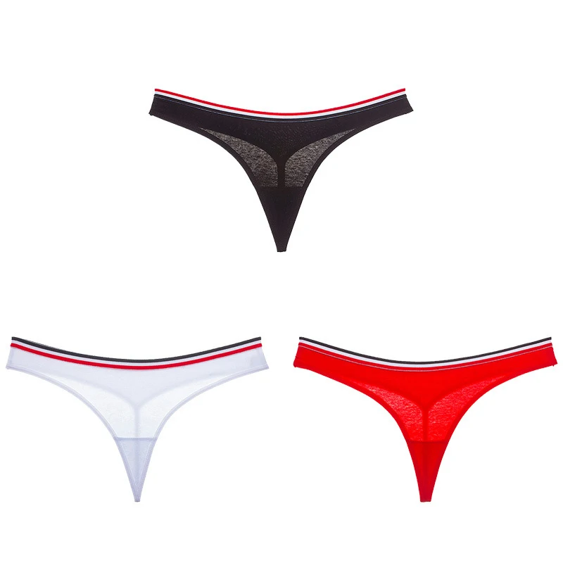 3pcs Comfort Sports Women's Panties Sexy Stripe Thongs Breathable Cotton Low Rise Panties Women Underwear G-Strings Lingerie 
3pcs Comfort Sports Women's Panties Sexy Stripe Thongs Breathable Cotton Low Rise Panties Women Underwear G-Strings Lingerie