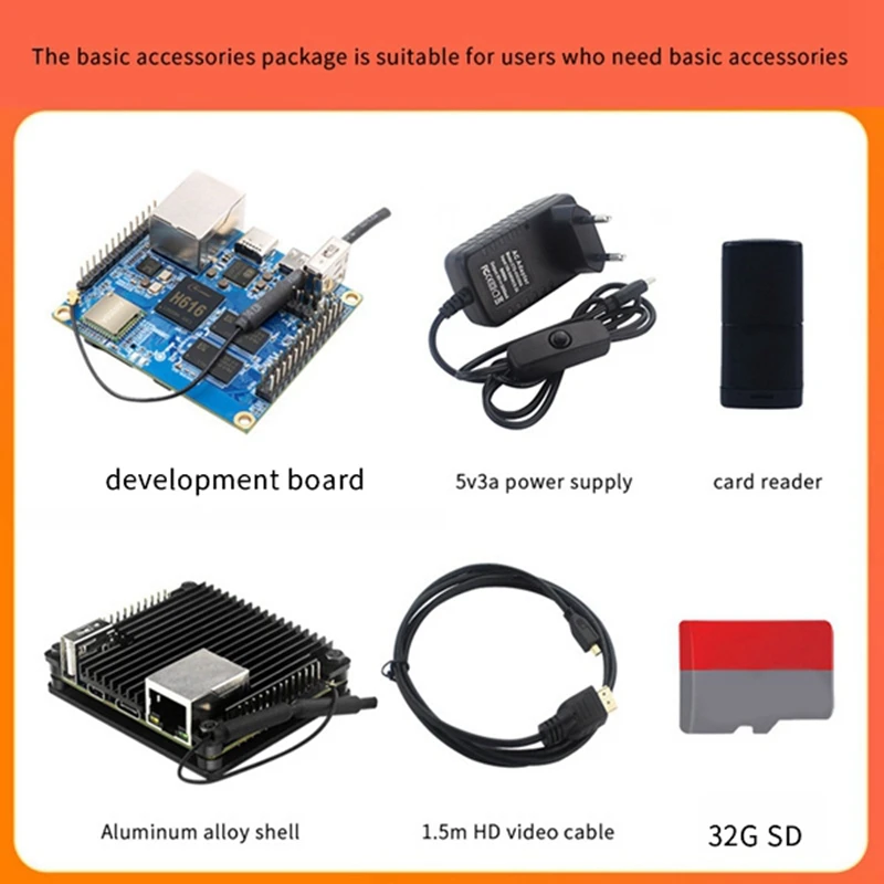 Для Orange Zero2 H616 1 ГБ DDR3 ОЗУ макетная плата + чехол + видеокабель + SD-карта 32 ГБ + кардридер + адаптер (ЕС P)
Для Orange Zero2 H616 1 ГБ DDR3 ОЗУ макетная плата + чехол + видеокабель + SD-карта 32 ГБ + кардридер + адаптер (ЕС P)