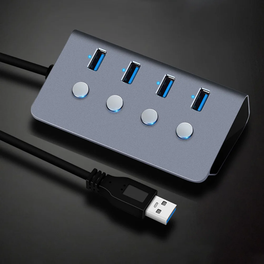 4 Ports USB 3.0 High Data Expansion Transfer Hub Splitter for Computer Laptop PC Tablet (Grey) 
4 Ports USB 3.0 High Data Expansion Transfer Hub Splitter for Computer Laptop PC Tablet (Grey)