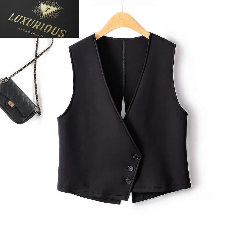 Sleeveless Jacket Women Irregular Hem Black Statue Outer Elegant Air Cotton 2023 Autumn Winter New In Outerwears Short Vests 4XL
Sleeveless Jacket Women Irregular Hem Black Statue Outer Elegant Air Cotton 2023 Autumn Winter New In Outerwears Short Vests 4XL
