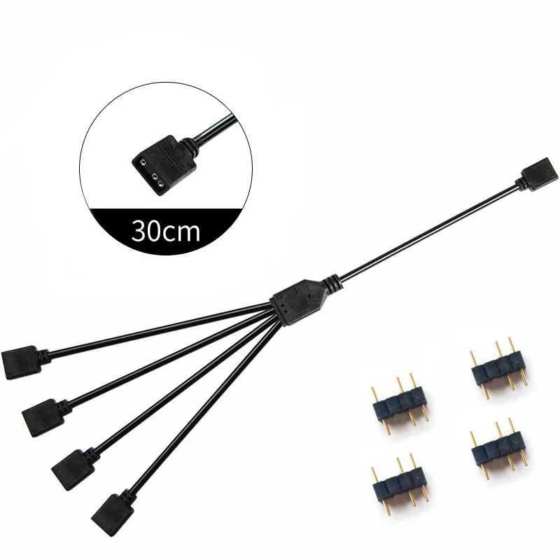 Computer motherboard synchronization line 12V RGB 4-pin 1:5 extension line 5V ARGB 3-pin 1:3
Computer motherboard synchronization line 12V RGB 4-pin 1:5 extension line 5V ARGB 3-pin 1:3