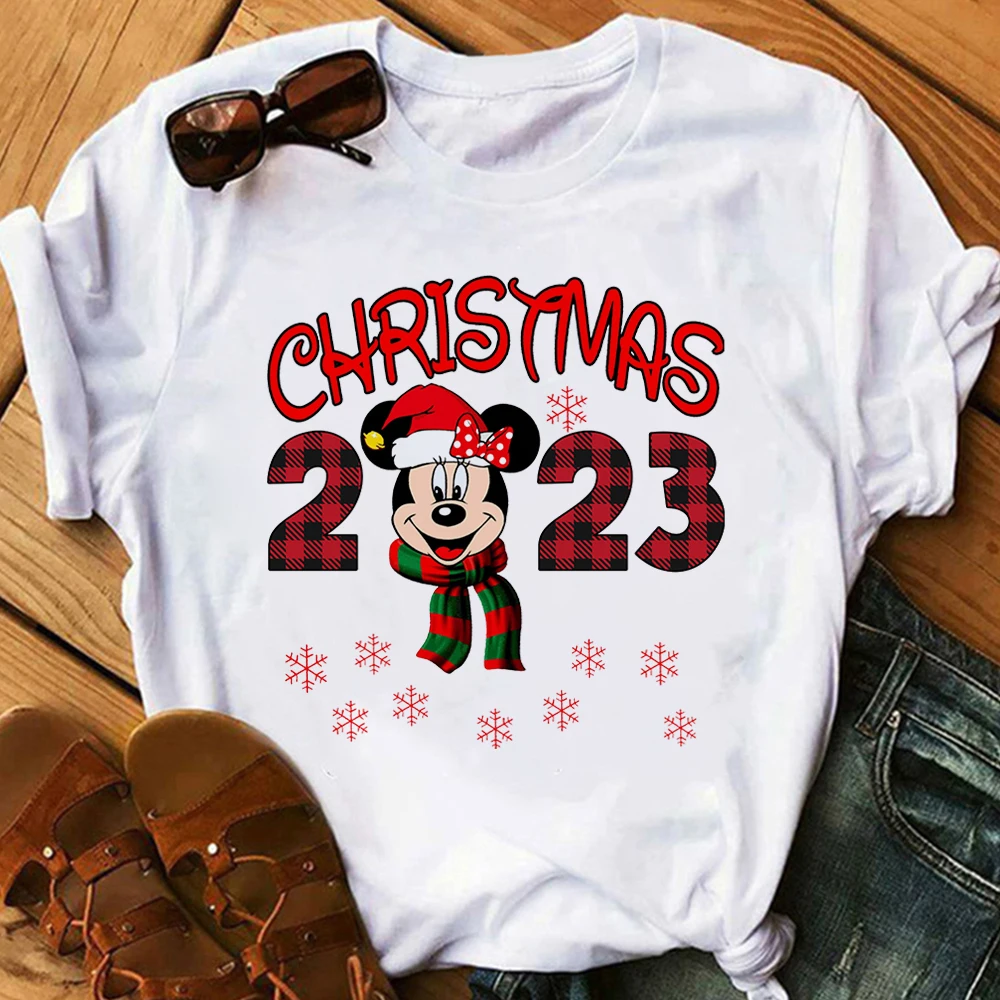 Christmas Mickey Women T Shirt Disney 2023 Happy New Year Ropa Aesthetic Mujer Short Sleeve Home Casual Blouses Xmas Female Tees
Christmas Mickey Women T Shirt Disney 2023 Happy New Year Ropa Aesthetic Mujer Short Sleeve Home Casual Blouses Xmas Female Tees