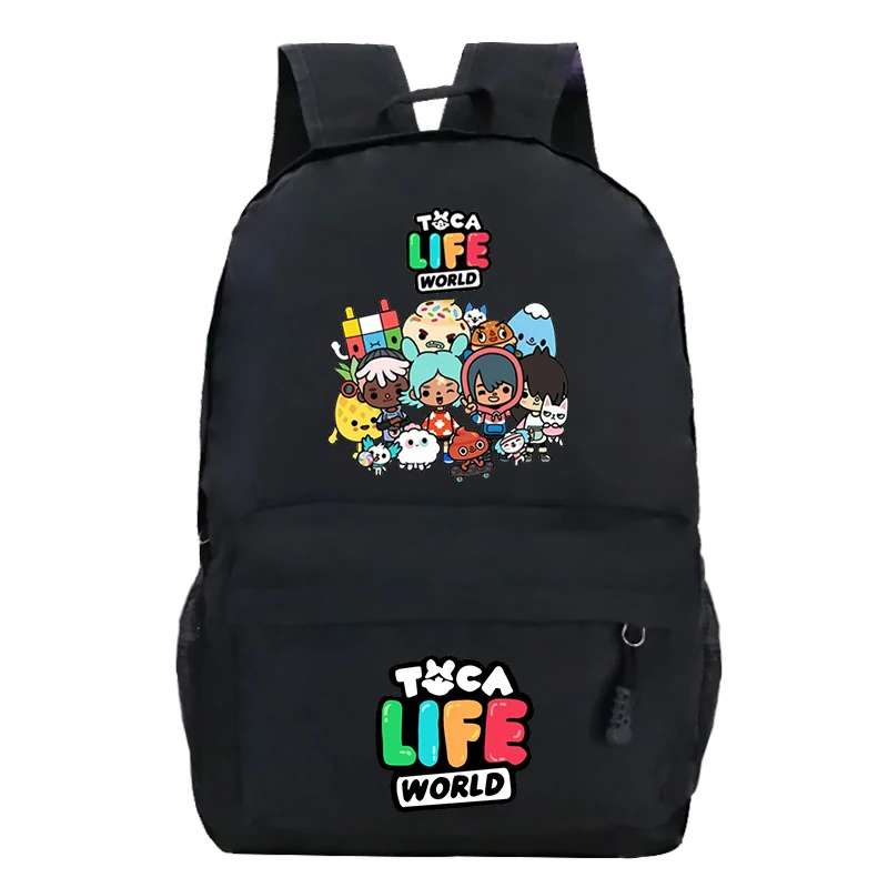 Toca Life World Kawaii School Backpack for Students Kids Canvas Mochila Escolar Lovely Cartoon SchoolBag 2023 New Bookbag Rugzak 
Toca Life World Kawaii School Backpack for Students Kids Canvas Mochila Escolar Lovely Cartoon SchoolBag 2023 New Bookbag Rugzak