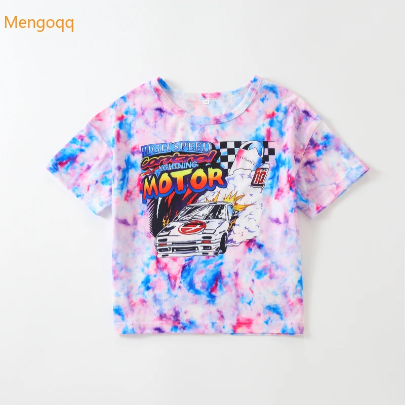 Summer Kids Baby Boys Cool Fashion Short Sleeve Print Top T-shirts Tie-dyed Letter Children Clothing 2-7Y
Summer Kids Baby Boys Cool Fashion Short Sleeve Print Top T-shirts Tie-dyed Letter Children Clothing 2-7Y