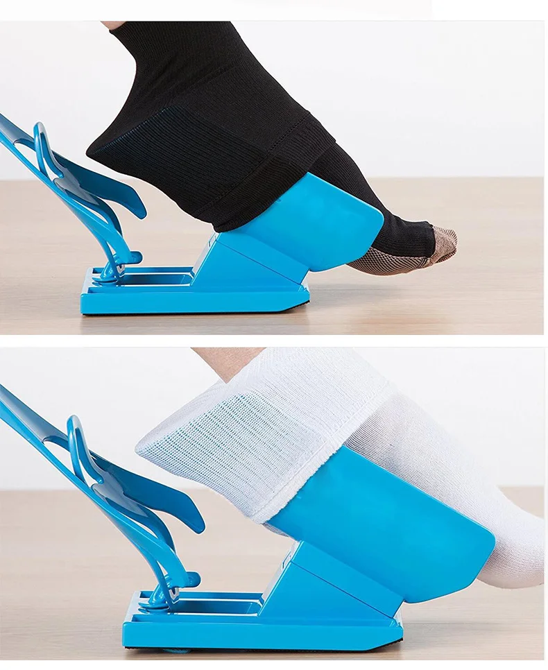 1pc Blue Sock Slider Aid Easy on off Sock Helper Kit Shoe Horn Pain Free No Bending Shoe Horn for Pregnancy Dressing Aids Tools
1pc Blue Sock Slider Aid Easy on off Sock Helper Kit Shoe Horn Pain Free No Bending Shoe Horn for Pregnancy Dressing Aids Tools