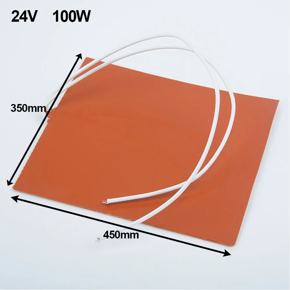 24V 100W Silicone Heater Pad For Printer Heated Bed Heating Mat Heater Silicone Heater Pad Mat Thermal Heating 350*400mm
24V 100W Silicone Heater Pad For Printer Heated Bed Heating Mat Heater Silicone Heater Pad Mat Thermal Heating 350*400mm