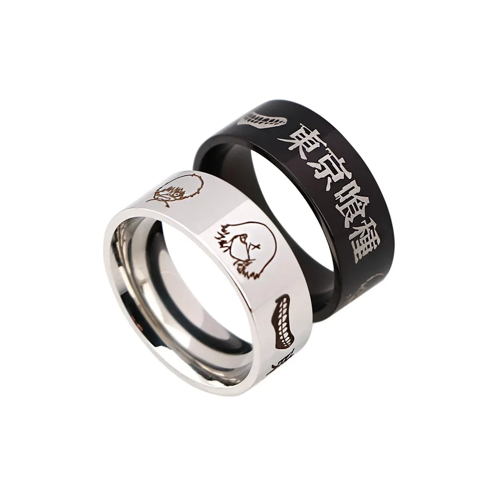 2022 Trendy Fashion Simple 1 piece 8MM Japanese Anime Cosplay Tokyo Ghoul Ken Kaneki Titanium Steel Ring Birthday Christmas Gift
2022 Trendy Fashion Simple 1 piece 8MM Japanese Anime Cosplay Tokyo Ghoul Ken Kaneki Titanium Steel Ring Birthday Christmas Gift
