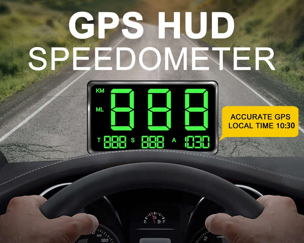 

Universal GPS Speedometer 4.5" C80 Speed Odometer Mileage HUD Display Digital Speed Alarm MPH KMH Altitude Display Projector