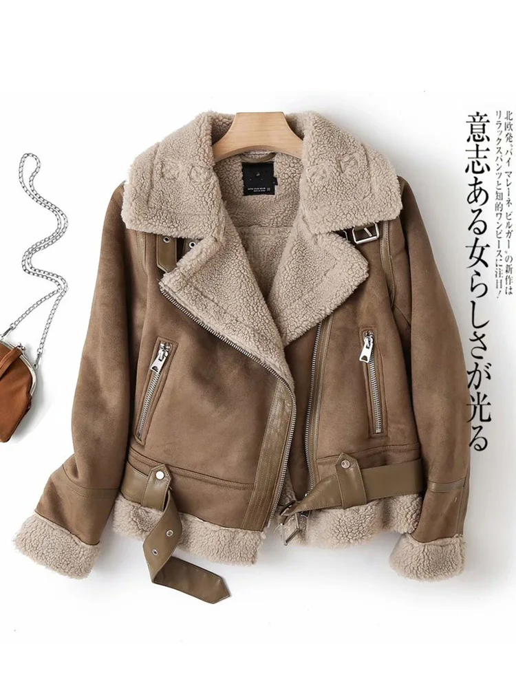 Женские зимние куртки Ailegogo из искусственной овчины, искусственная кожа, женские толстые теплые замшевые овчины, Короткие мотоциклетные кор...
Женские зимние куртки Ailegogo из искусственной овчины, искусственная кожа, женские толстые теплые замшевые овчины, Короткие мотоциклетные кор...