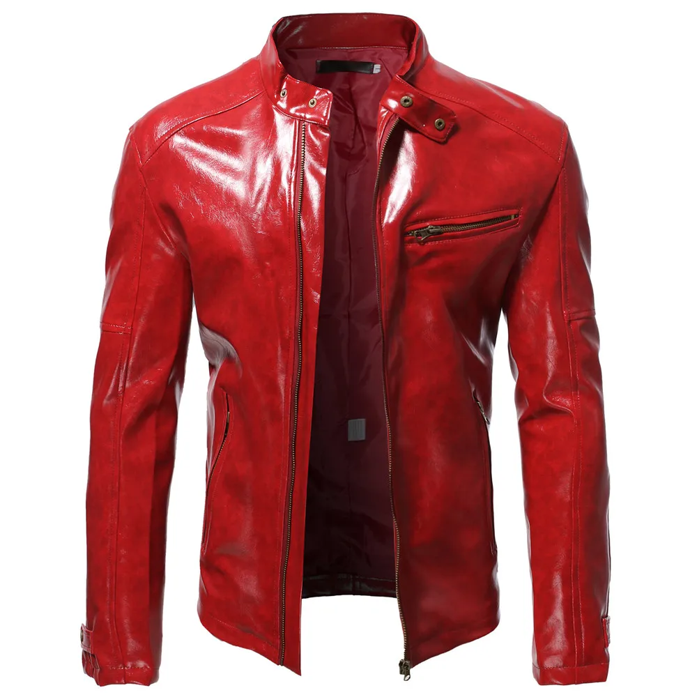 Y2K Red Leather Jackets Man Stand Collar Motorcycle Punk Style Winter Men Coats Male Luxury Brand Overcoat Clothes Men's Coat
Y2K Red Leather Jackets Man Stand Collar Motorcycle Punk Style Winter Men Coats Male Luxury Brand Overcoat Clothes Men's Coat