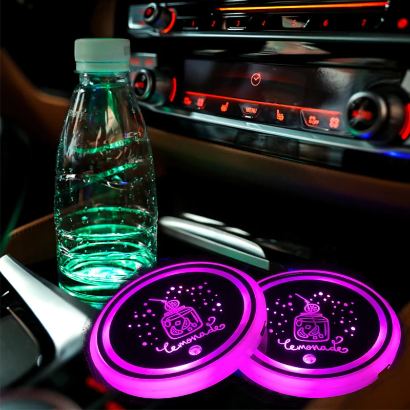 2Pc Led Car Cup Holder Bottom Pad LED Light Cover Trim Atmosphere Lamp Lights Anti-slip Mat Colorful Light Coaster Car light
2Pc Led Car Cup Holder Bottom Pad LED Light Cover Trim Atmosphere Lamp Lights Anti-slip Mat Colorful Light Coaster Car light