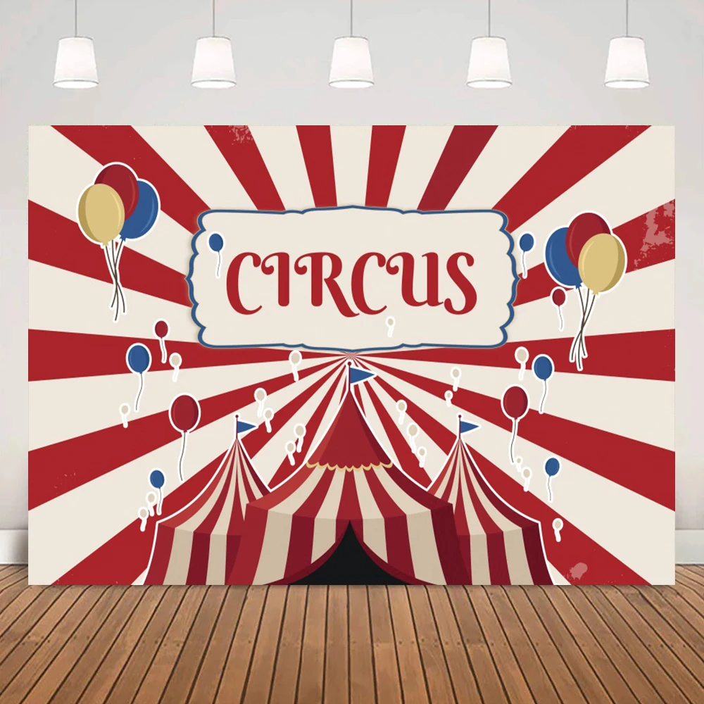 Фон с изображением цирковых шоу красных цветных шаров, тортов на день рождения
Фон с изображением цирковых шоу красных цветных шаров, тортов на день рождения