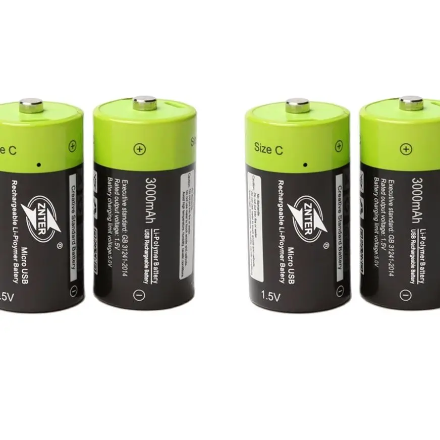 4PCS ZNTER 1.5V 3000mAh rechargeable battery C size Micro USB rechargeable lithium polymer battery medical equipment battery
4PCS ZNTER 1.5V 3000mAh rechargeable battery C size Micro USB rechargeable lithium polymer battery medical equipment battery