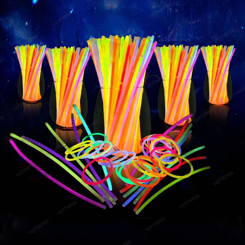 100/400Pcs Glow Sticks Party Fluorescence Light Glow In The Dark Bracelet Necklace Neon Wedding Birthday Party Props Decor
100/400Pcs Glow Sticks Party Fluorescence Light Glow In The Dark Bracelet Necklace Neon Wedding Birthday Party Props Decor