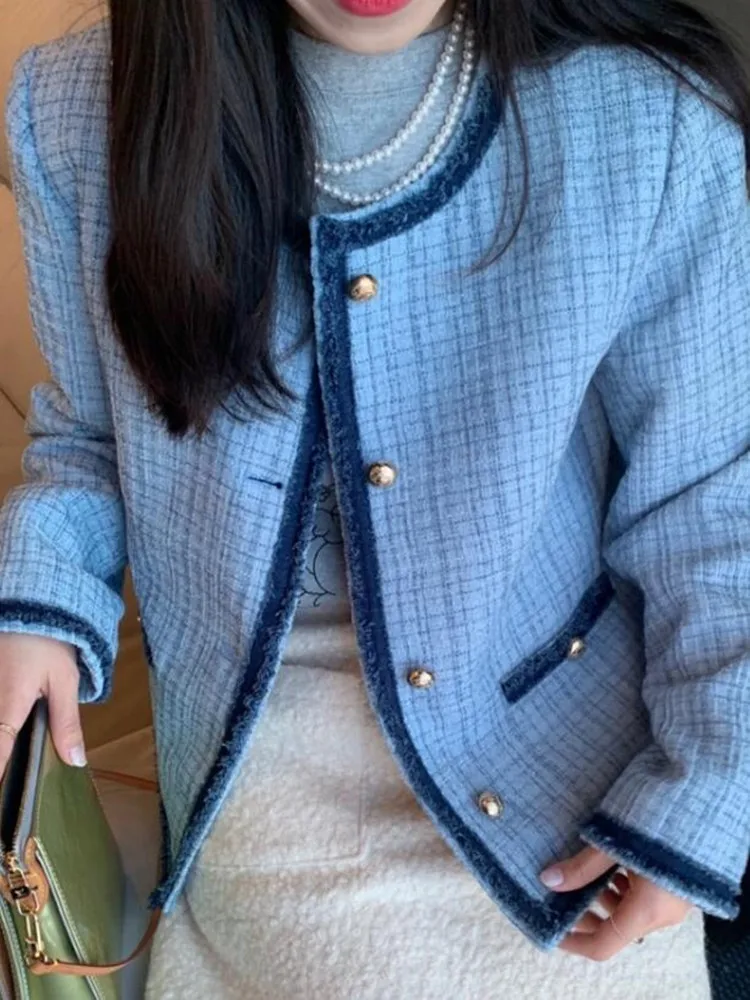 ZAWFL 2022 Autumn Fashion Tweed Plaid Short Coat Korean Pocket Women Elegant Jacket Long Sleeve O-neck Cardigan Outwear
ZAWFL 2022 Autumn Fashion Tweed Plaid Short Coat Korean Pocket Women Elegant Jacket Long Sleeve O-neck Cardigan Outwear